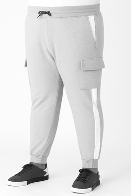 TISSORA Colorblock Men Grey Track Pants