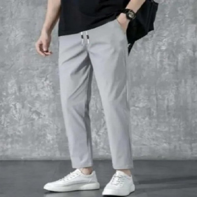 DESIGN DEMO Solid Men Grey Track Pants