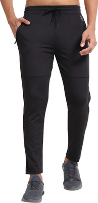 MANAAC Solid Men Black Track Pants