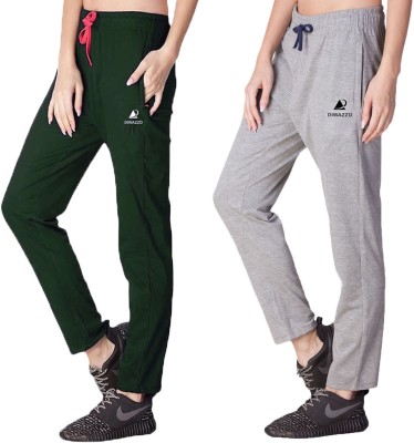 Diwazzo Solid Women Green, Silver Track Pants