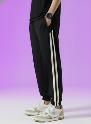 Dockstreet Solid Men White Track Pants