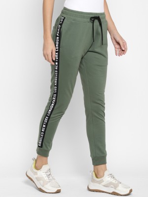 Alan Jones Solid Women Green Track Pants