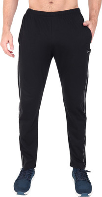 Zeffit Solid Men Black Track Pants