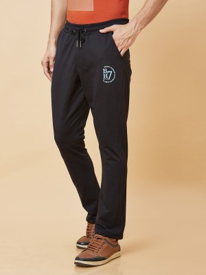 BEING HUMAN Solid Men Black Track Pants