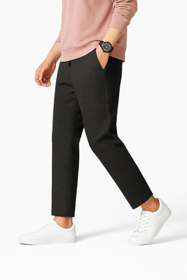 Khoaai Solid Men Grey Track Pants
