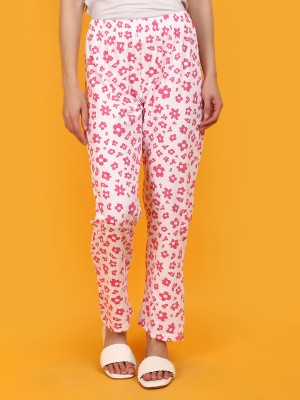 V-MART Printed Women White, White Track Pants