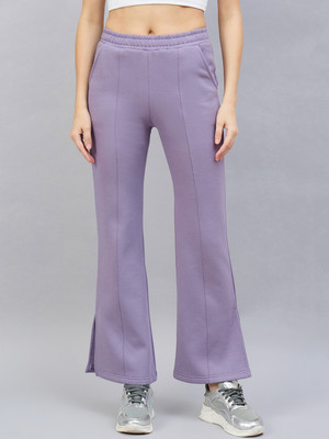 98 Degree North Solid Women Purple Track Pants