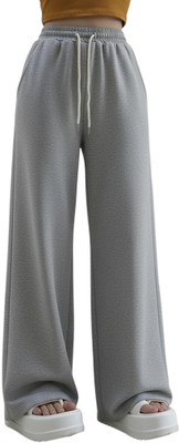 Dockstreet Solid Women Grey Track Pants