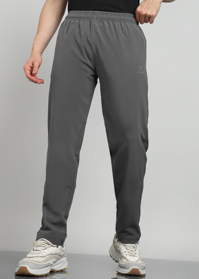 The Zoven Self Design Men Grey Track Pants