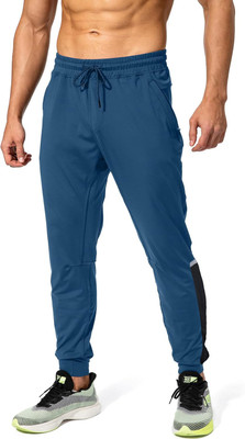 Neeba Solid Men Light Blue Track Pants