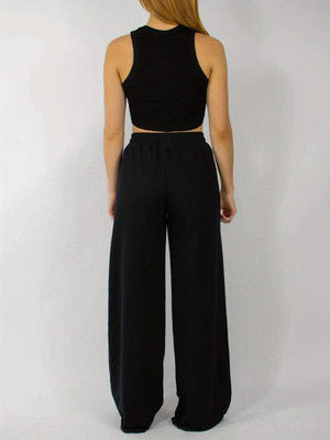 TRUFFLEGUM Solid Women Black Track Pants