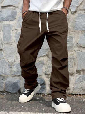 Rajovati Solid Men Brown Track Pants