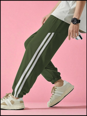 SB Trend Solid Men Dark Green Track Pants