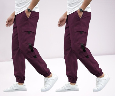 SUN BEAUTY FASHIONISTA HUB Solid Men Purple Track Pants