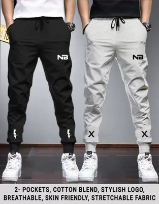 Conway Printed Men Black, Grey Track Pants