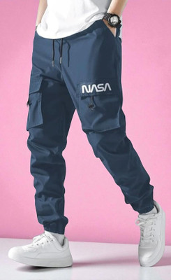 Kesaria Textile Company Solid Men Blue Track Pants