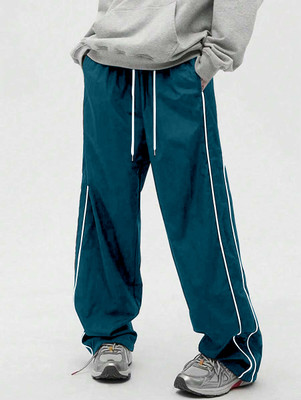 Rajovati Striped Men Blue Track Pants