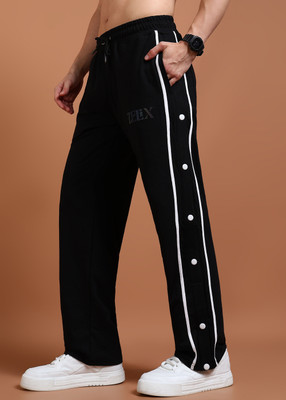 Zelixwear Self Design Men Black Track Pants