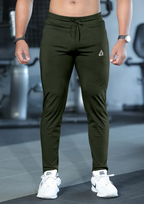 FTX Solid Men Olive Track Pants