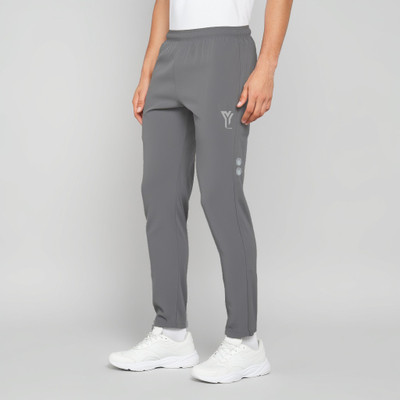 YUNEK Solid Men Grey Track Pants