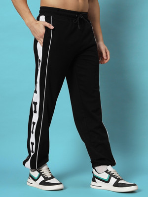 WEARDUDS Self Design Men Black Track Pants