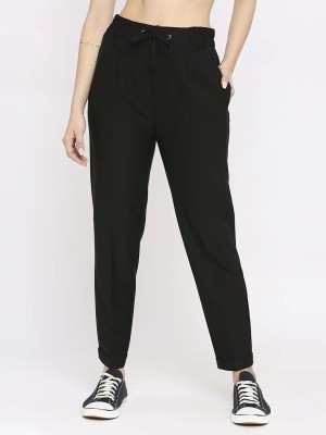 Spykar Solid Women Black Track Pants