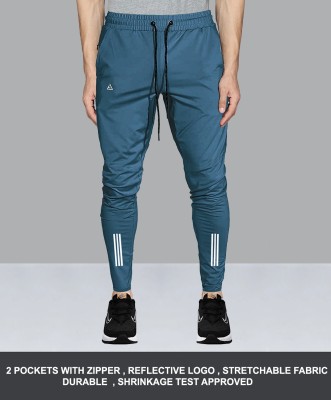 AVOLT Solid Men Light Blue Track Pants