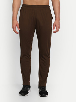 Zeffit Striped Men Brown Track Pants