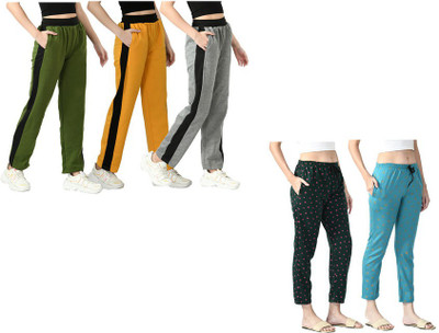 Indistar Striped Women Multicolor Track Pants
