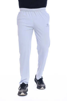 New Step Solid Men White Track Pants