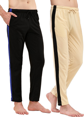 TT Solid Men Black, Beige Track Pants
