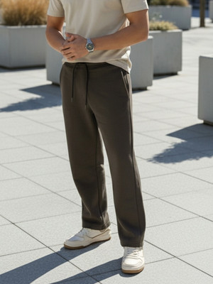 XYXX Pulse Cotton Sweatpants Solid Men Brown Track Pants