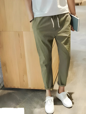 Reya Solid Men Olive Track Pants