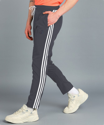 GNOCKFACE Striped Men Grey Track Pants