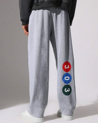 Cloth N Code Printed Men Grey Track Pants