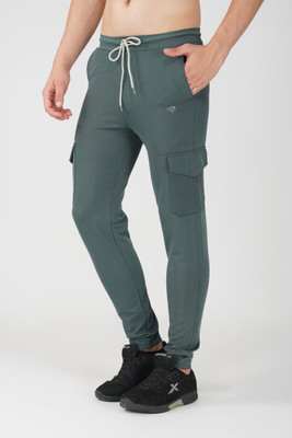 MEGHA Solid Men Green Track Pants