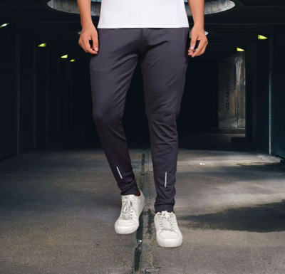 OHGORY Solid Men Grey Track Pants