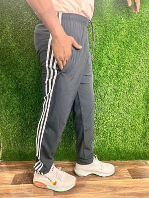 NNRF Striped Men & Women Grey Track Pants