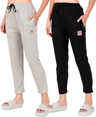 JECKWARD Solid Women Grey, Black Track Pants