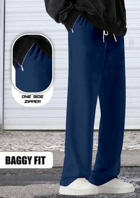 FTX Solid Men Blue Track Pants