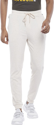 Ajile By Pantaloons Solid Men White Track Pants