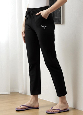 IUGA Solid Women Black Track Pants