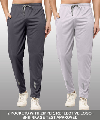 GAJAVU Solid Men Grey Track Pants