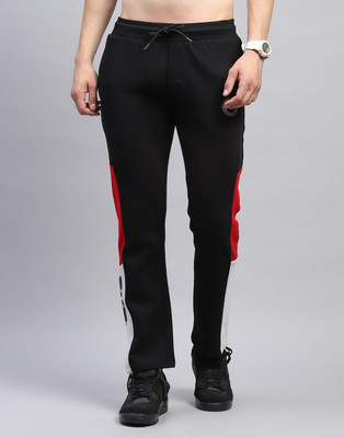 MONTE CARLO Printed Men Black Track Pants