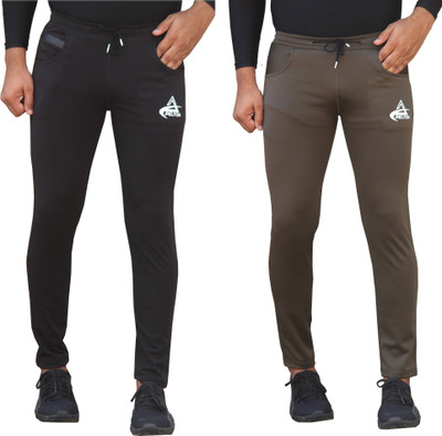 pelton Solid Men Black, Brown Track Pants