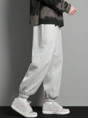 PROGENY Solid Men Grey Track Pants