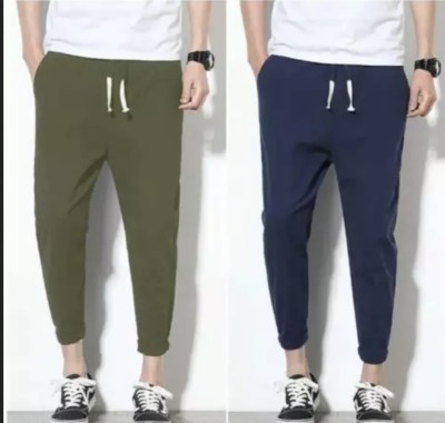 sidhi Solid Men Olive, Blue Track Pants