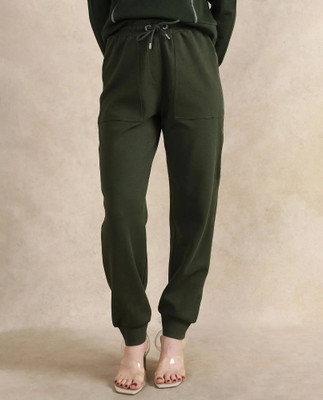 RAREISM Solid Women Green Track Pants