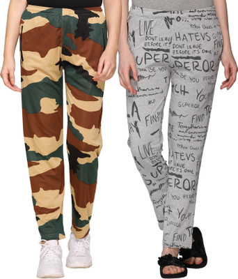 HouseOfCommon Solid, Printed Women Multicolor Track Pants