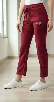 Moshe Solid Women Maroon Track Pants